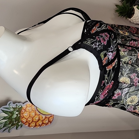 Torrid - Mesh Regency Punk Babydoll in Sketch Garden Floral Rich Black​​​ - Picture 7 of 16